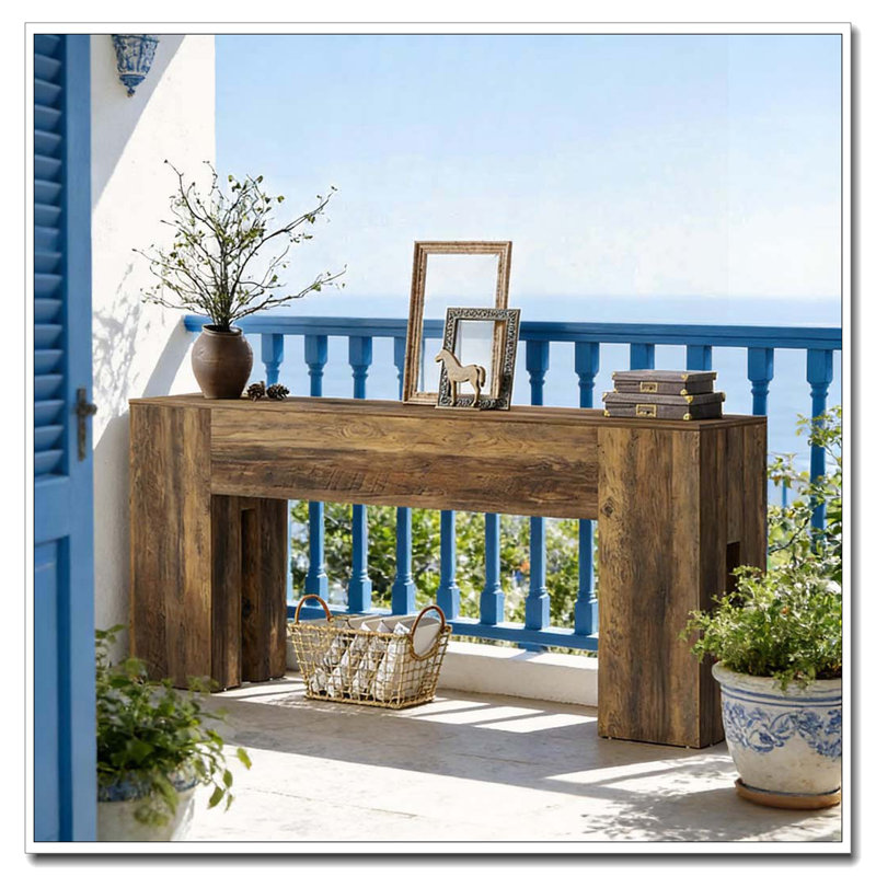 Rustic Coffee Table,Sturdy Console Table