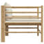 Canapé d'extérieur en tissu de polyester de bambou blanc crème