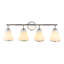 Zoey - Meuble-lavabo - Finition nickel poli - Abat-jour en verre blanc brillant-543806462-543806402
