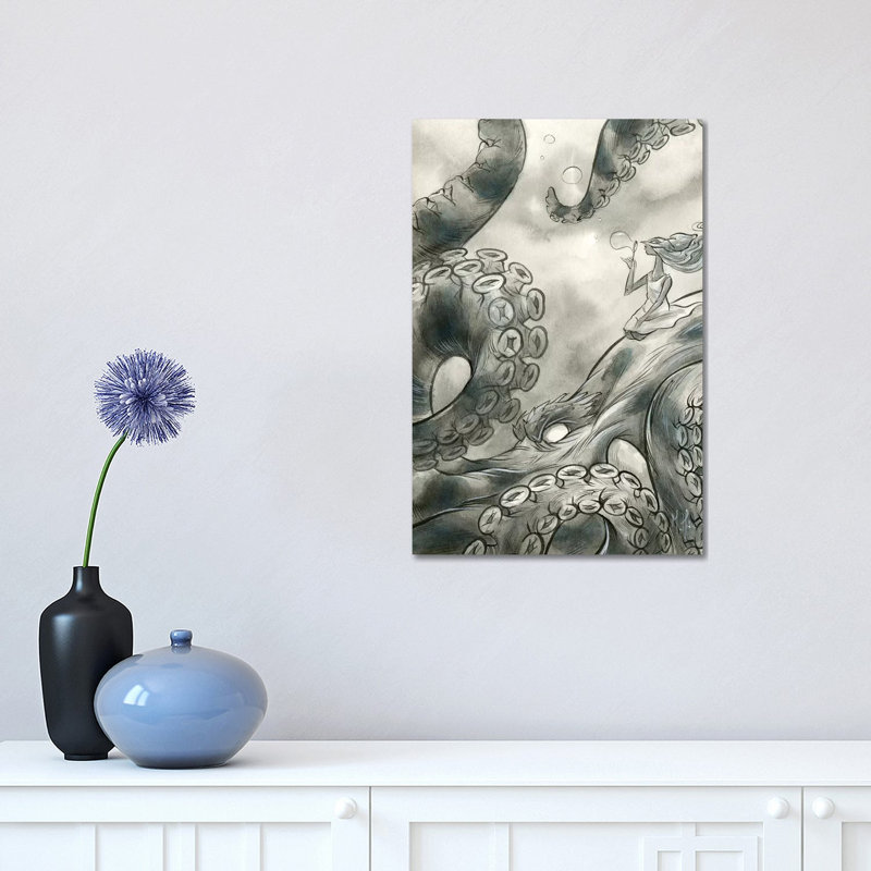 Spirit Spirit - Octopus par Martin Hsu - impression sur toile tendue, H 18 po x l 12 po x 1,5 po