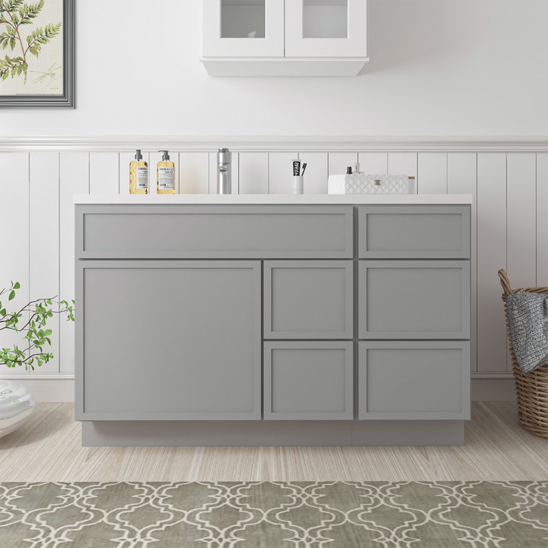51'' Single Bathroom Vanity Base Only, Gray