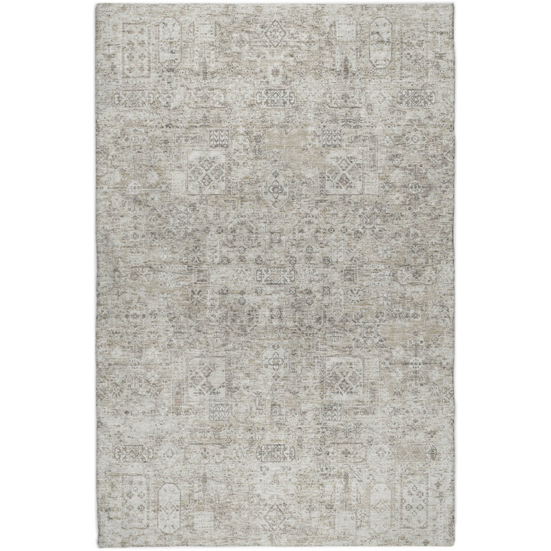 Tapis à poils longs de qualité supérieure lavable à la machine ADS611, Taupe, 3' x 5'