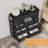 12-Drawer Fabric Dresser with Side Pockets, Hooks, Steel Frame & Wood Top Chest-1515024347
