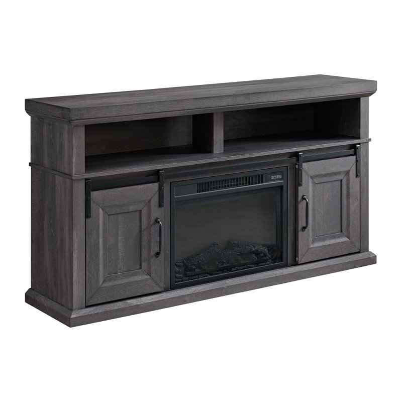  Delta Console with 23" Fireplace Insert in Grey