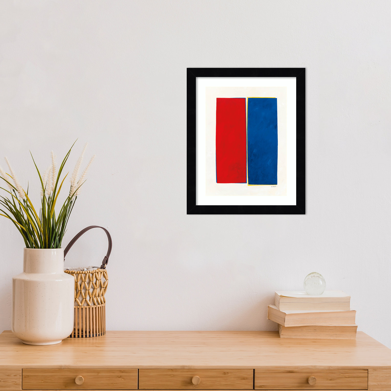 Lealia "Monolithic II" Print, 13" H x 11" W, Black Framed