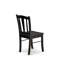 Chaises de salle à manger Dublin - ensemble de 2 chaises à dossier en lattes, noir-1557999169