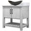 Ensemble de meuble-lavabo simple 36 po avec plateau en marbre-83626865