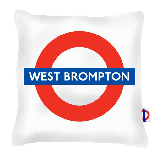 West Brompton Tube Station London Transport Cushion