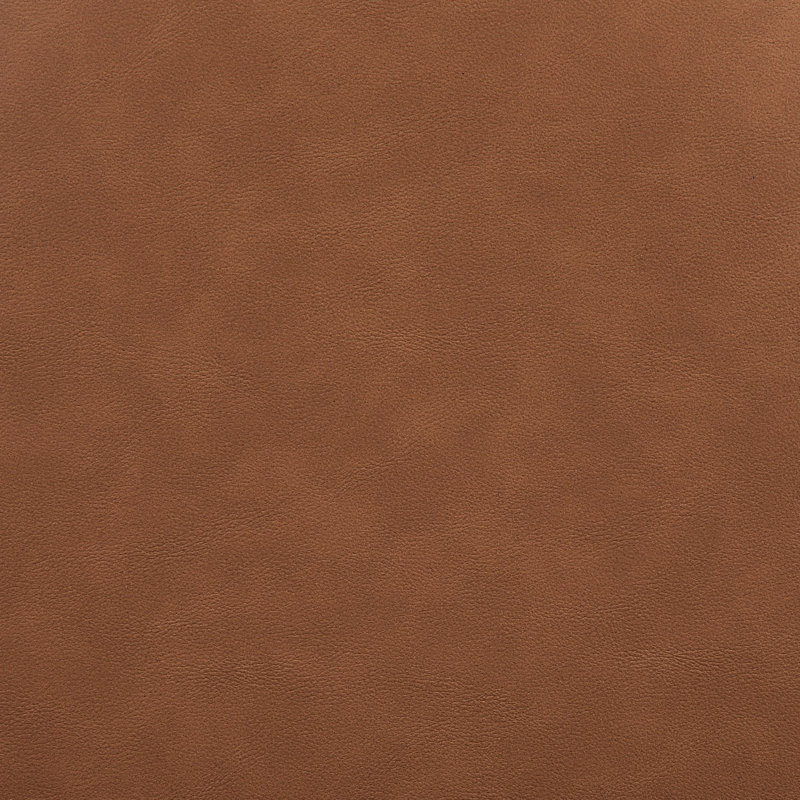 Tabouret Riccio, Cuir végétalien cognac, Naturel, Brossé