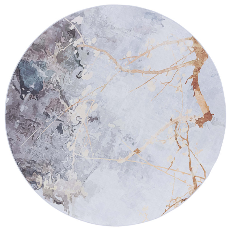 Darcee Machine Washable Area Rug, Round 183 cm