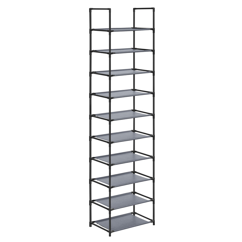 Shoe Rack, Black/Blue, 173cm H x 45cm W x 28cm D
