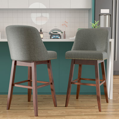 Havant Upholstered Counter Stool with Solid Wood Frame