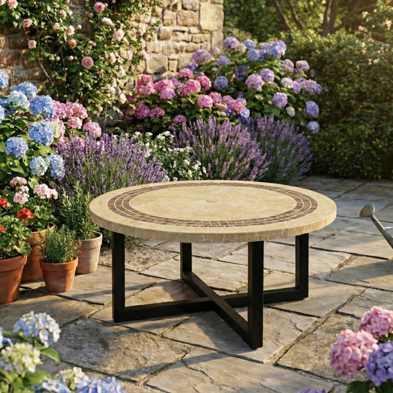Vermont Garden Stone Mosaic Coffee Table