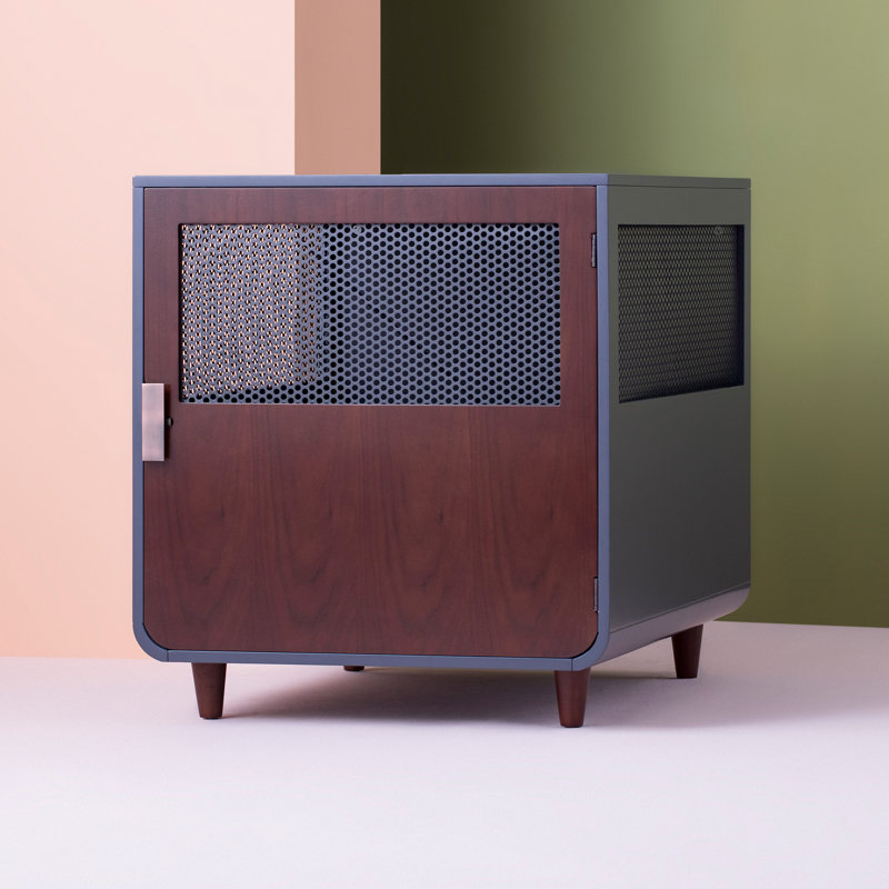 Furniture Style Crate with 1 Door, 71.12cm H x 63.5cm W x 91.44cm D, Mocha Walnut