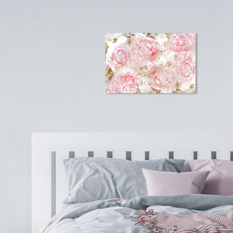« roses », impression sur toile oliver gal, H 10 po x l 15 po, Toile tendue