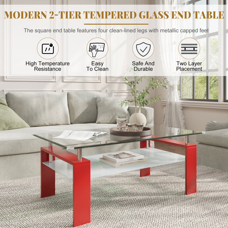 Table basse Modern, Rouge