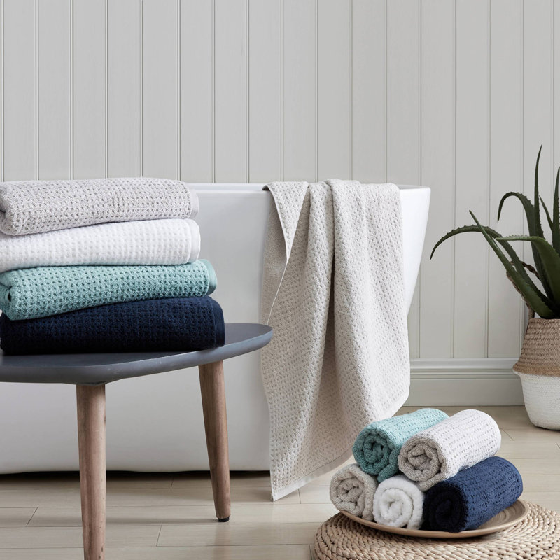 Tommy Bahama 100% Cotton Towel Set, Dark Blue, 6 Pack-Piece Towel Set