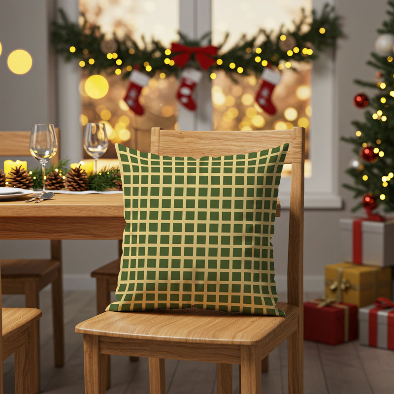 Miti Christmas Cushion Cover Set (2 Pieces), 16.9 x 16.9 Inches | 50% Cotton / 50% Polyester, Machine Washable at 86°F | Ironable, No Filling | Perfect Holiday Decor for Cozy Living Spaces and Festive Touch