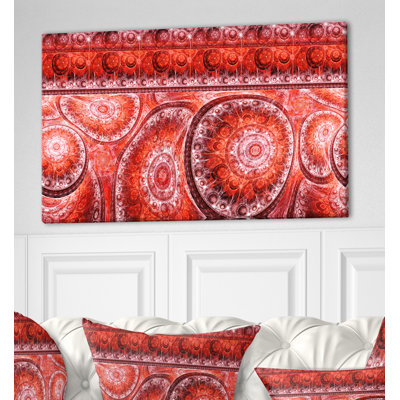 « red vivante cells fractal design », impression sur toile