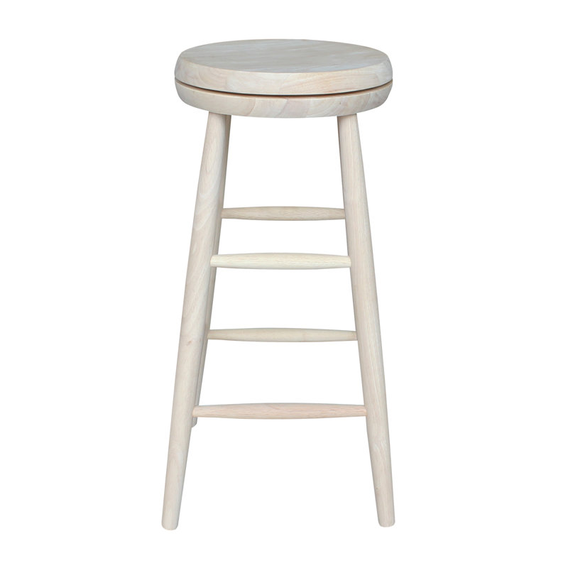  Bailey-Mai Swivel Solid Wood Stool, Bar Stool (30.3" Seat Height)