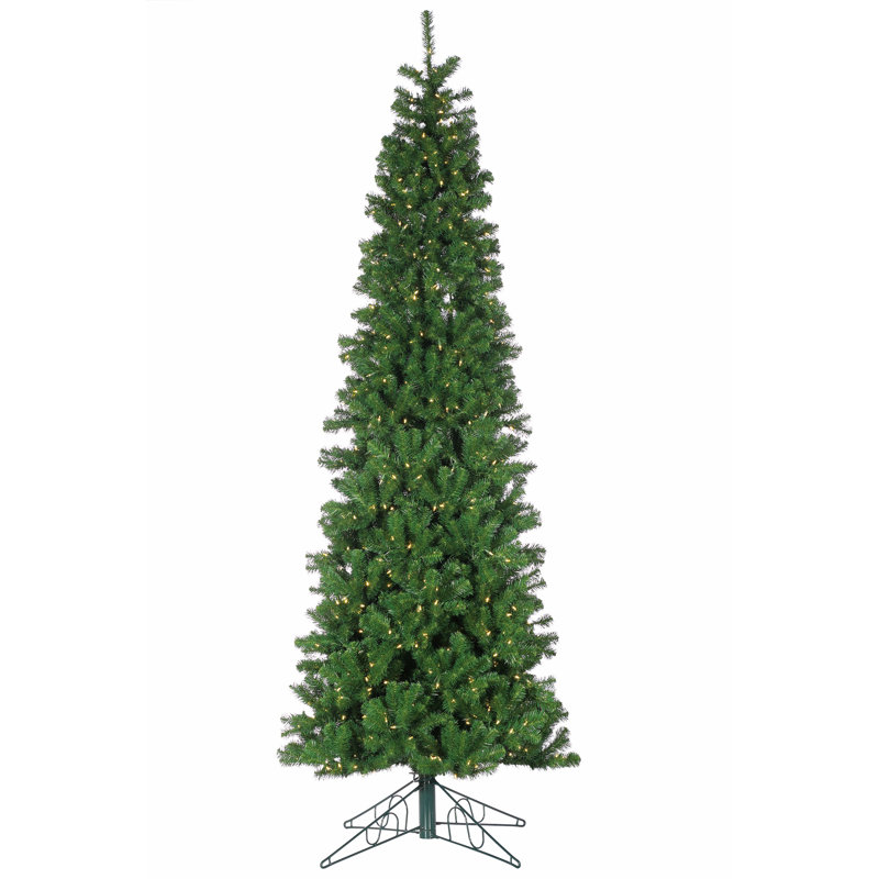 Lighted Artificial Pine Christmas Tree, 7.5' H
