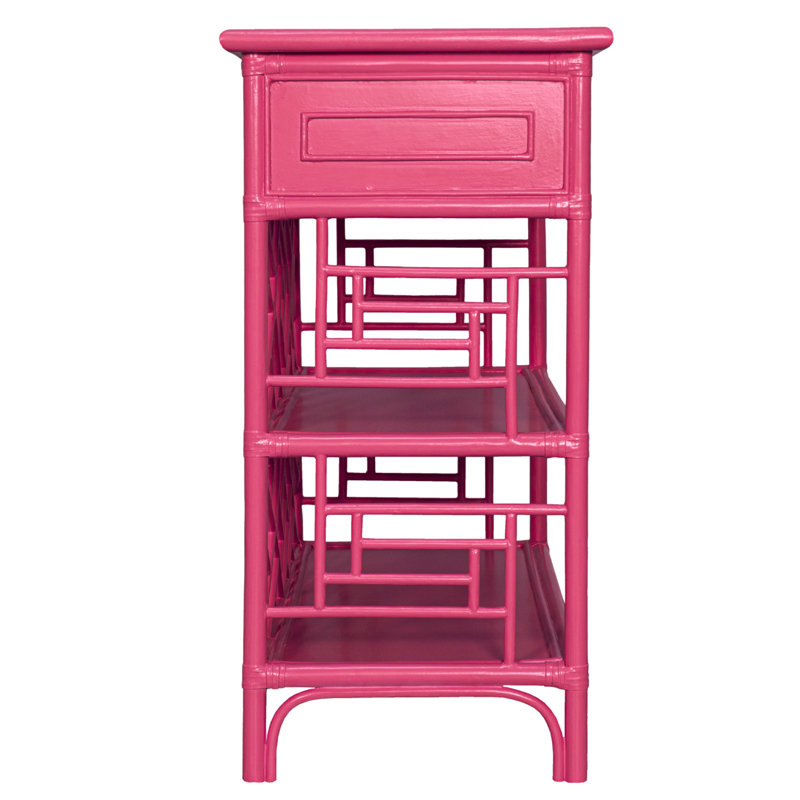 Chippendale End Table, Hot Pink