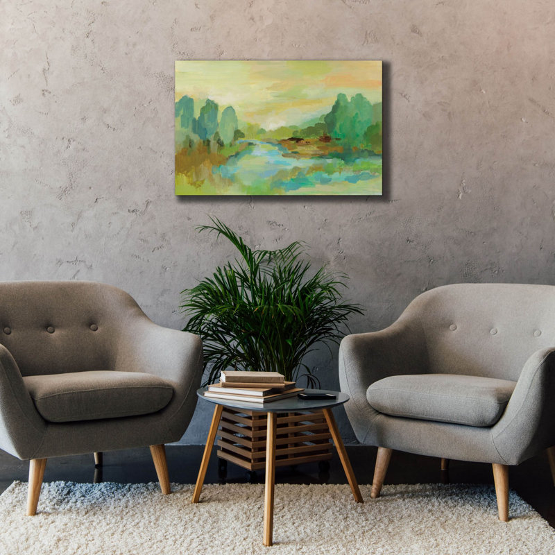 «Epic Graffiti» «Jade Forest» par Silvia Vassileva, art mural sur toile, 40 po x 26 po, H 26 po x l 40 po