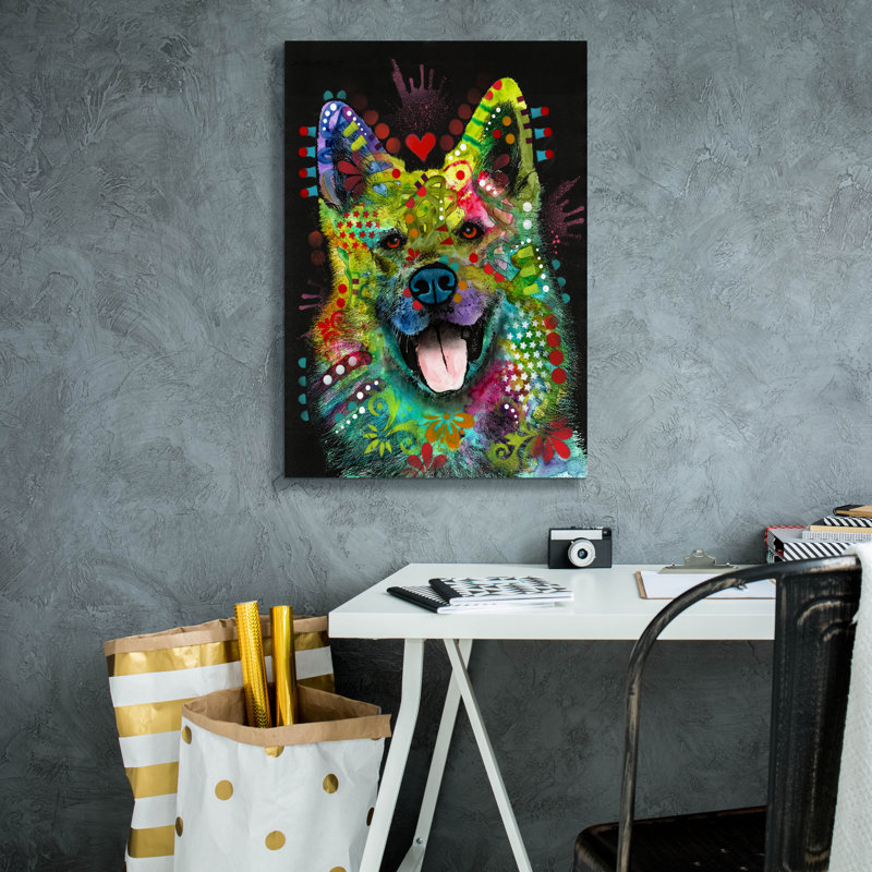 «Dakota Fields» «Love Light» par Dean Russo Studios, art mural sur toile, H 26 po x l 18 po x P 0,75 po