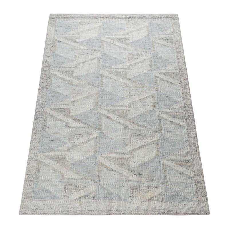 Scandinavian Wool Geometric Area Rug, Rectangle 8' x 10'