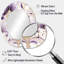 Motif damassé mauve et blanc art déco - Miroir décoratif damassé ovale sur métal-18777034