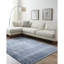 Tapis géométrique en polyester tissé à la machine bleu glacier / bleu foncé / blanc-469762080