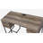 Desirre Rustic Oak & Black Finish Wirting Desk w/ USB Port