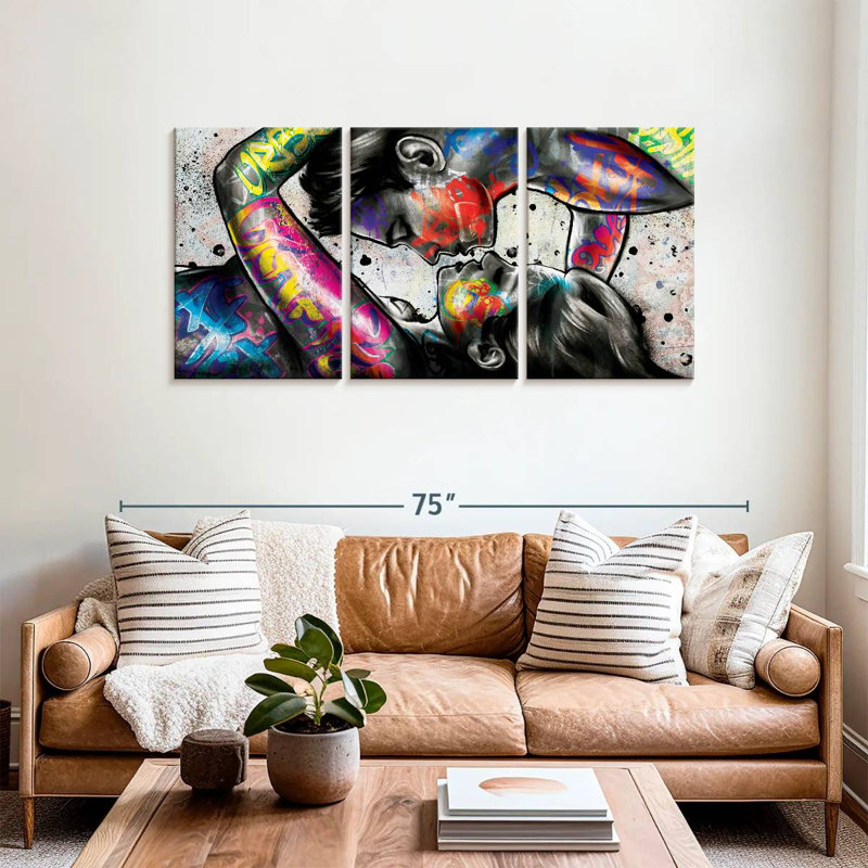 Impression sur toile Urban Couple, H 30 po x l 62 po