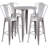 Williamston Round Metal Indoor-Outdoor Bar Table Set with 4 Cafe Stools-24678551-68072890