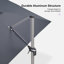 Parasol carré en aluminium décalé gris en porte-à-faux de 8 pi avec rotation à 360 ° et base Roena-1899186080-1922272438