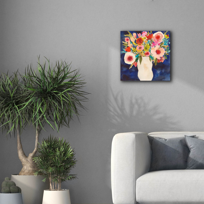  «Floral Beauty 1» par Cheryl Warrick, art mural sur toile, 18 po x 18 po, H 18 po x l 18 po