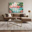 Art mural sur toile bleu flamants hawaïens-968496417