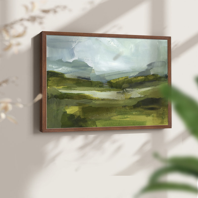 Emerald View III - Reproduction encadrée - Restickable, H 16 po x l 20 po, Noyer
