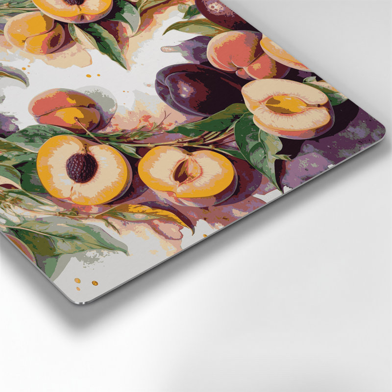Art mural en métal beige Fruit Peacotum, H 12 po x l 12 po