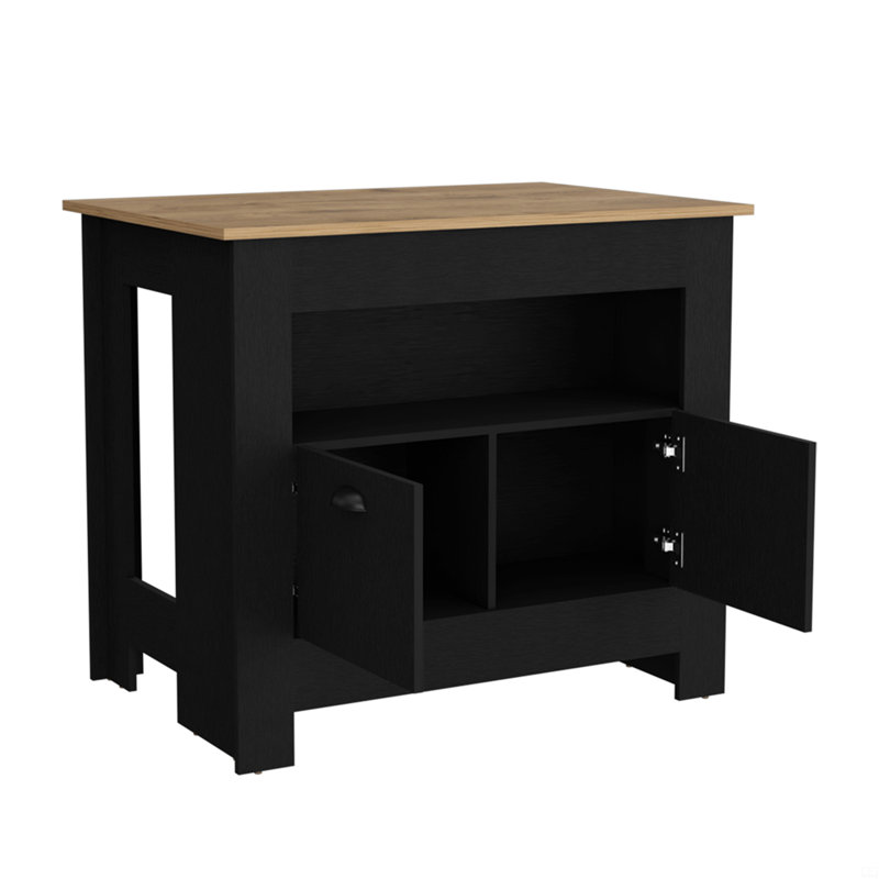 Kitchen Island Geneva, Black