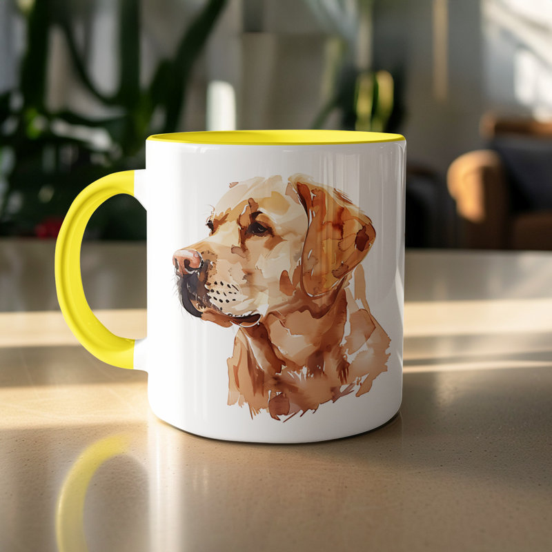 Mug, 2, Yellow