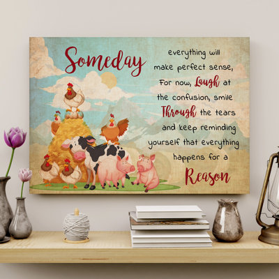 «Farm Farm - Someday Tout ce qui sera parfait», toile tendue avec châssis