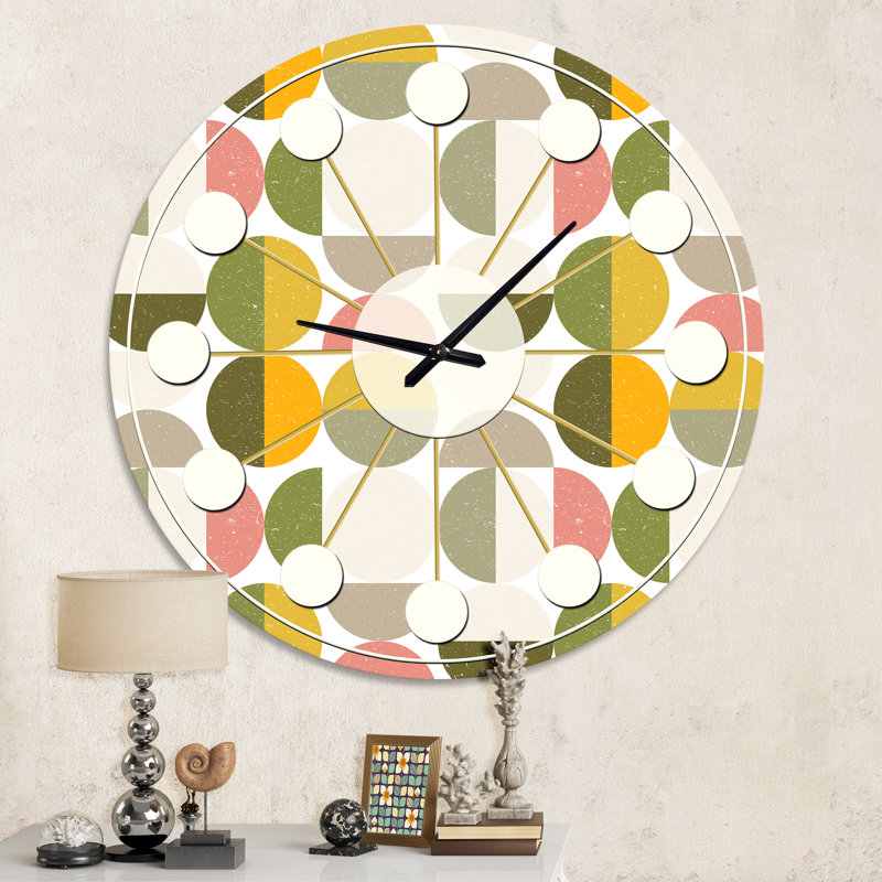 Horloge murale rétro Mid-Century, Moyenne