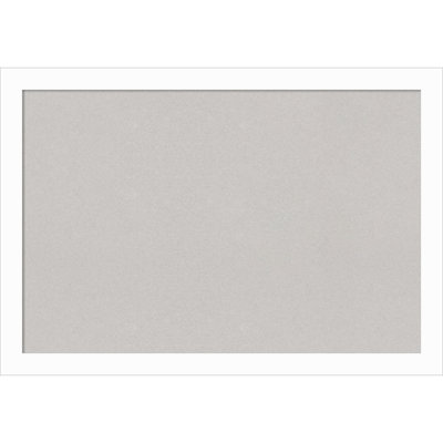 Grey Cork Board, Basic Narrow Wood Frame - Bulletin Board, Organization Board, Pin Board