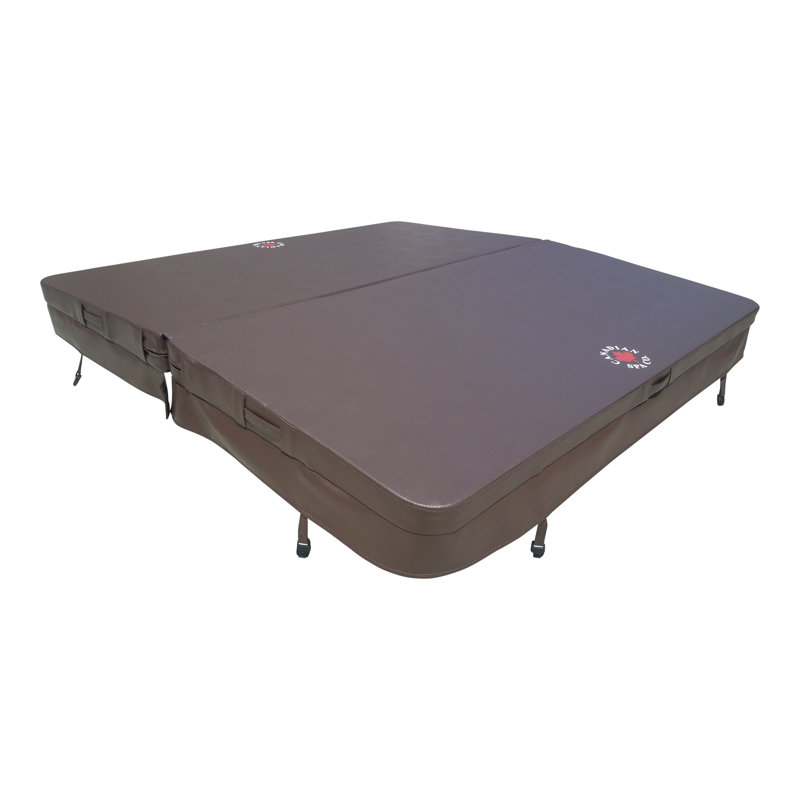 Hot Tub Cover, 13 cm H x 198 cm W x 198 cm D, Brown