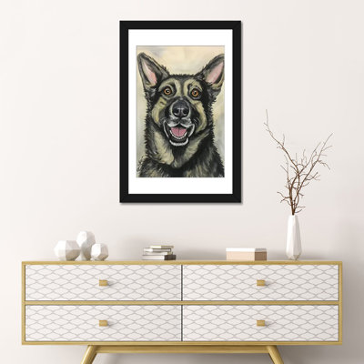 « german berger on crème », impression sur toile