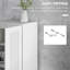 Armoire de rangement de 69 po de hauteur avec tablettes de rangement mobiles, armoire de style moderne avec portes à fermeture douce, blanc