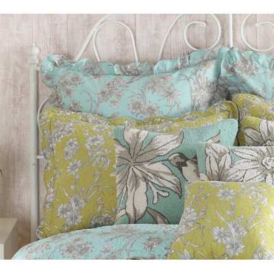 Ocean Botanical Cotton Floral Sham