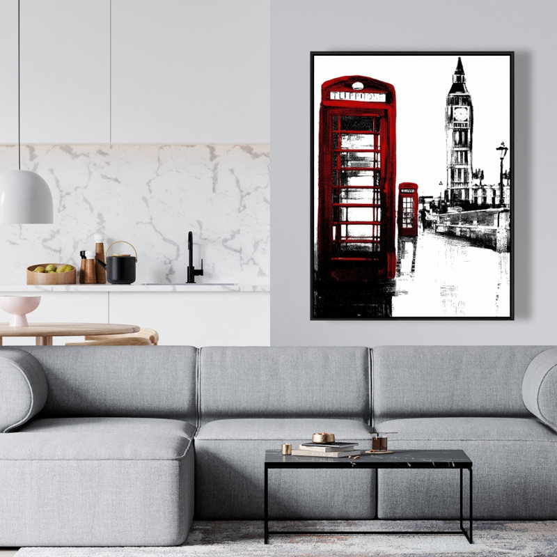 Cabine téléphonique et impression sur toile Big Ben of London