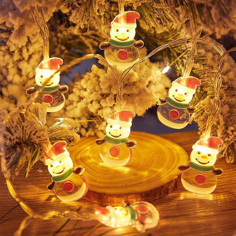 Christmas Lights Decorations, 4.9ft 10 LED Battery(Not Include) Operated Red Heart Santa Claus Light String, Waterproof Xmas Fairy Lights for Holiday Party Indoor Outdoor Home Decor